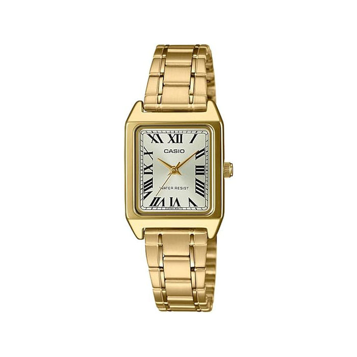 Casio Women's Gold dial Gold Band Analog Quartz Watch - LTP-V007G-9BUDF
