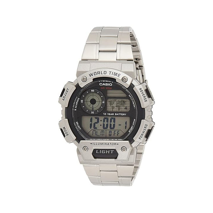 Casio Men's Gray dial Gray Band Digital Quartz Watch - AE-1400WHD-1AVDF