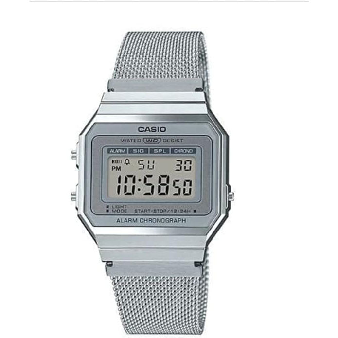 Casio Women's Silver dial Silver band Digital Quartz Watch - A700WM-7ADF