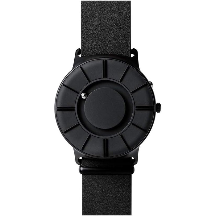 Eone Unisex Black Dial Black Leather Band Analog Bradley Apex Swiss Quartz Watch - APEX-L-BLACK