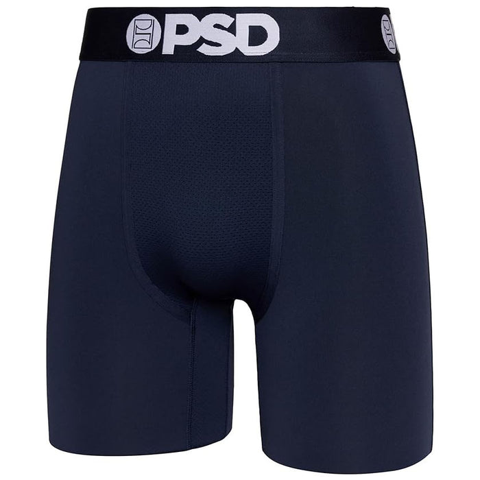 PSD Men's Navy Moisture-Wicking Fabric Sld Boxer Brief Large Underwear - 423180228-NVY-L