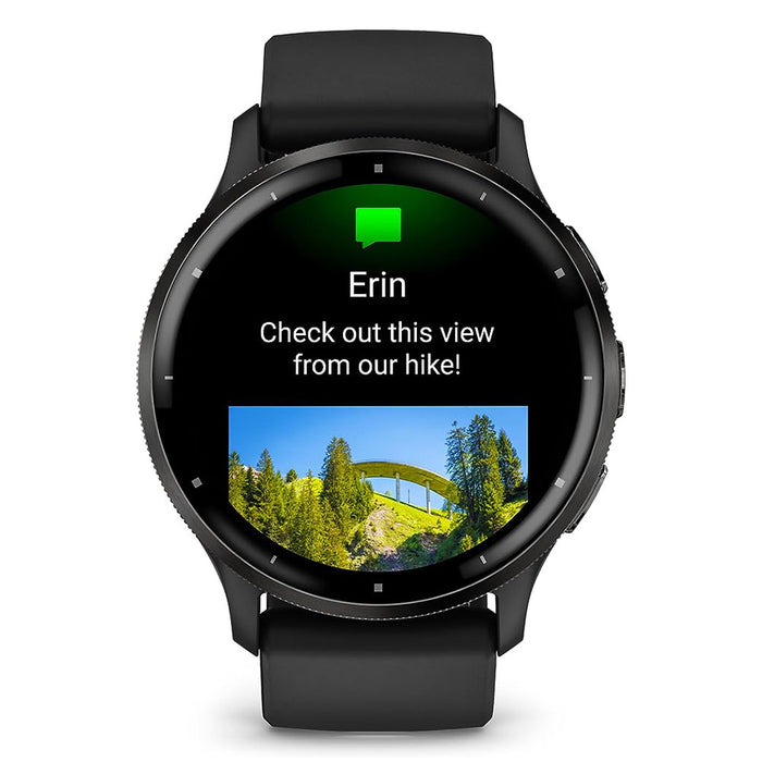 Garmin Venu 3 Black AMOLED Display Silicone Band Advanced Health and Fitness Features Up to 14 Days of Battery GPS Smartwatch - 010-02784-01
