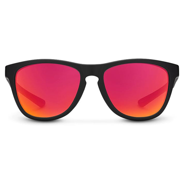 Suncloud Unisex Matte Black Frame Polar Red Mirror Lens Polarized Topsail Lifestyle Sunglasses - 20323100355OZ