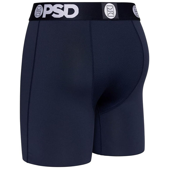 PSD Men's Navy Moisture-Wicking Fabric Sld Boxer Brief Medium Underwear - 423180228-NVY-M
