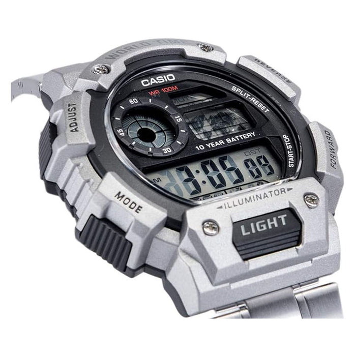 Casio Men's Gray dial Gray Band Digital Quartz Watch - AE-1400WHD-1AVDF