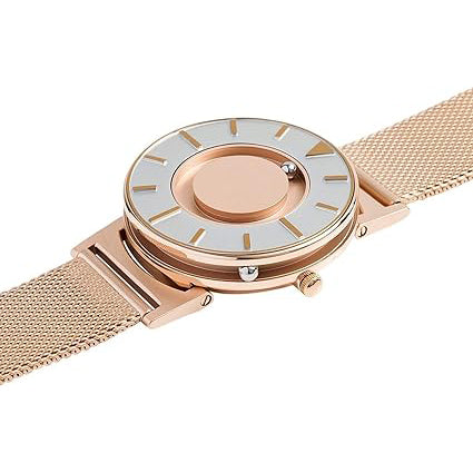 Eone Unisex Silver Dial Rose Gold Stainless Steel Band Analog Bradley Classic Swiss Quartz Watch - BR-RO-GLD(2)