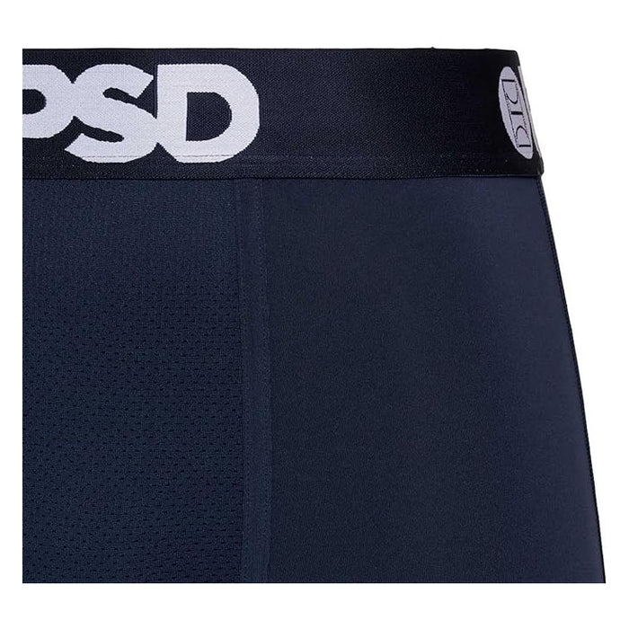 PSD Men's Navy Moisture-Wicking Fabric Sld Boxer Brief Large Underwear - 423180228-NVY-L