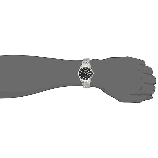 Citizen Men's Black Dial Silver-tone Stainless Steel Band Quartz Watch - BI5000-87E