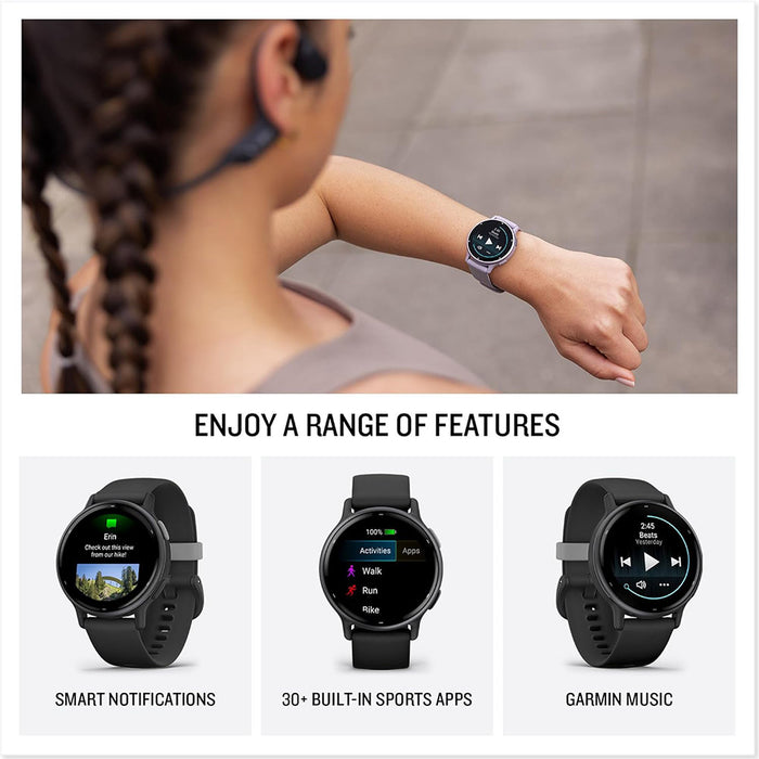 Garmin vivoactive 5 Ivory Health and Fitness AMOLED Display Up to 11 Days of Battery GPS Smartwatch - 010-02862-11