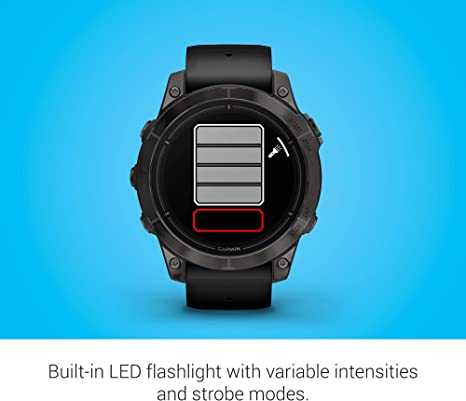 Garmin epix Pro (Gen 2) Sapphire Edition 47mm Black Advanced Training Technology Built-in Flashlight High Performance Smartwatch - 010-02803-10