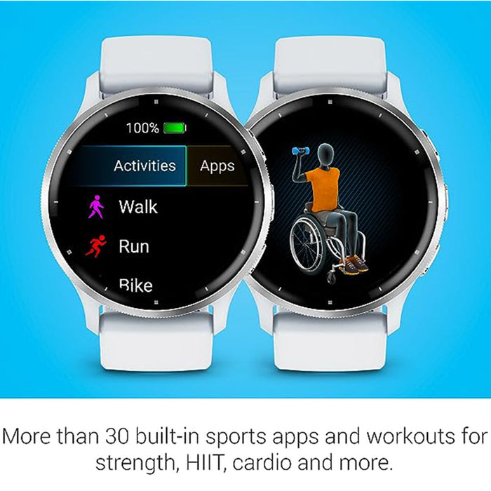Garmin Venu 3 Whitestone AMOLED Display Advanced Health and Fitness Features Up to 14 Days of Battery GPS Smartwatch - 010-02784-00