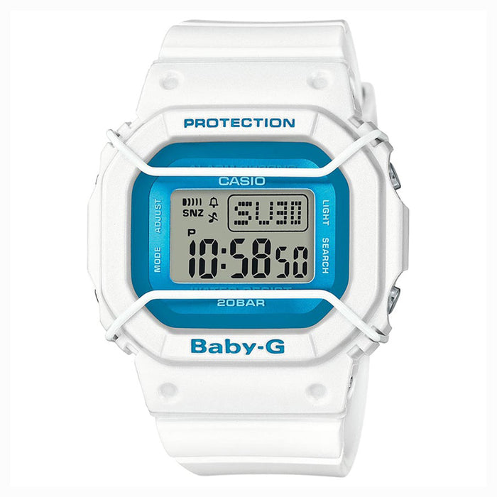 Casio BABY-G Men's White Resin Band White Dial Smart Watch - BGD501FS-7