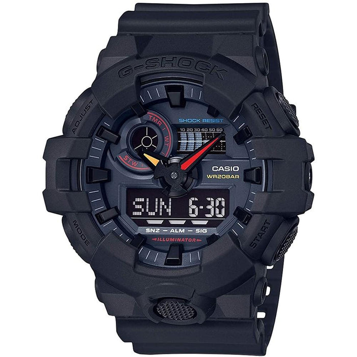 Casio Men's G-Shock Black Resin Band Black Analog-Digital Dial Quartz Watch - GA-700BMC-1ACR - WatchCo.com