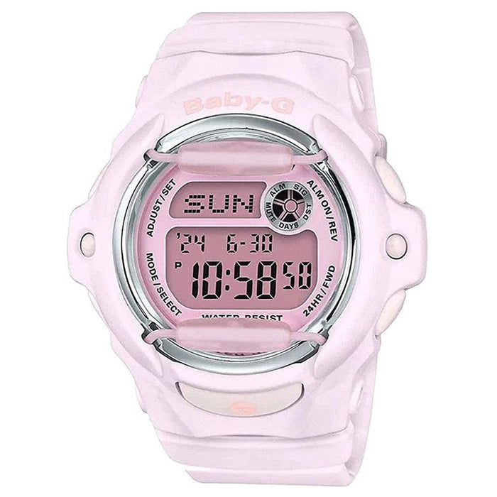 Casio Women's Baby-G Pink Resin Band Pink Digital Dial Quartz Watch - BG-169M-4CR
