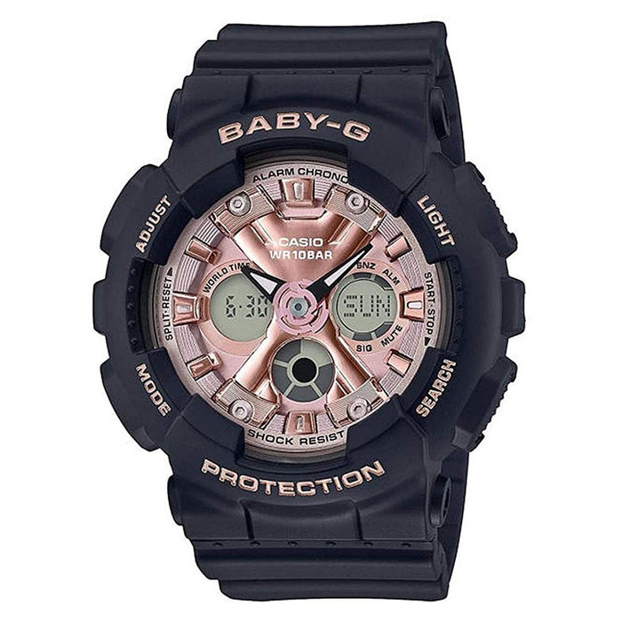 Casio Women's Baby-G Black Resin Band Pink Digital Dial Quartz Watch - BA-130-1A4CR