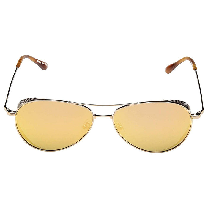 Kilgore 301 Unisex Gold Frame Shiny Rose Gold Mirror Lens Aviator Sunglasses - 10013134