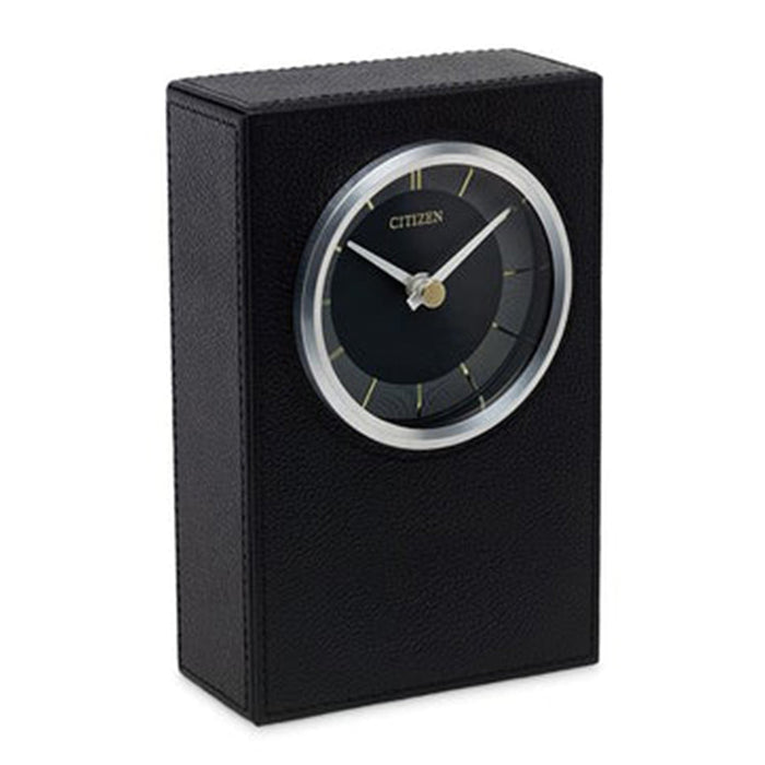 Citizen Decorative Accents Leather Base Black Dial Standing Desk Clock - CC1014