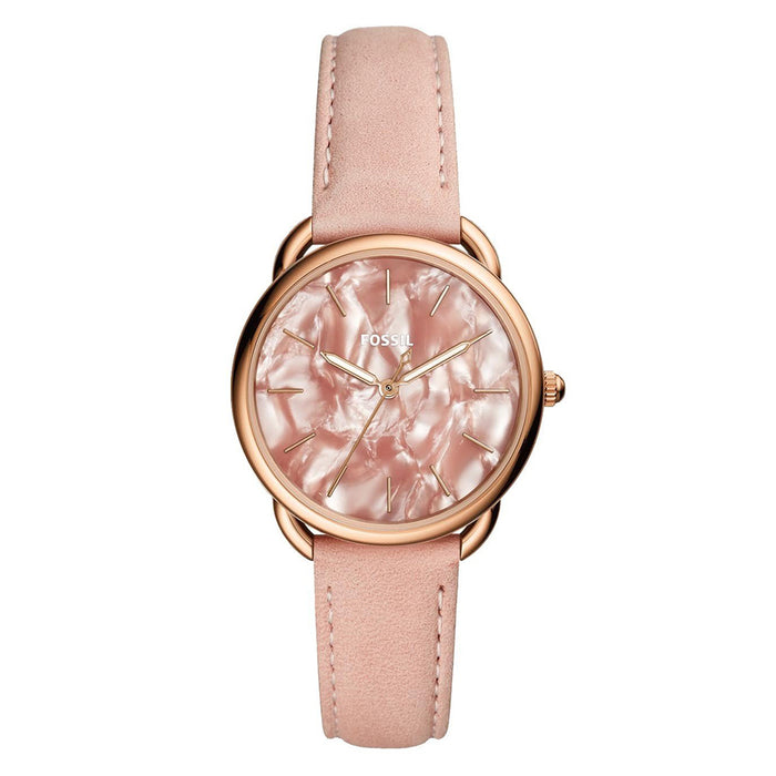 Fossil Tailor Womens Blush Leather Band Pink Quartz Dial Watch - ES4419