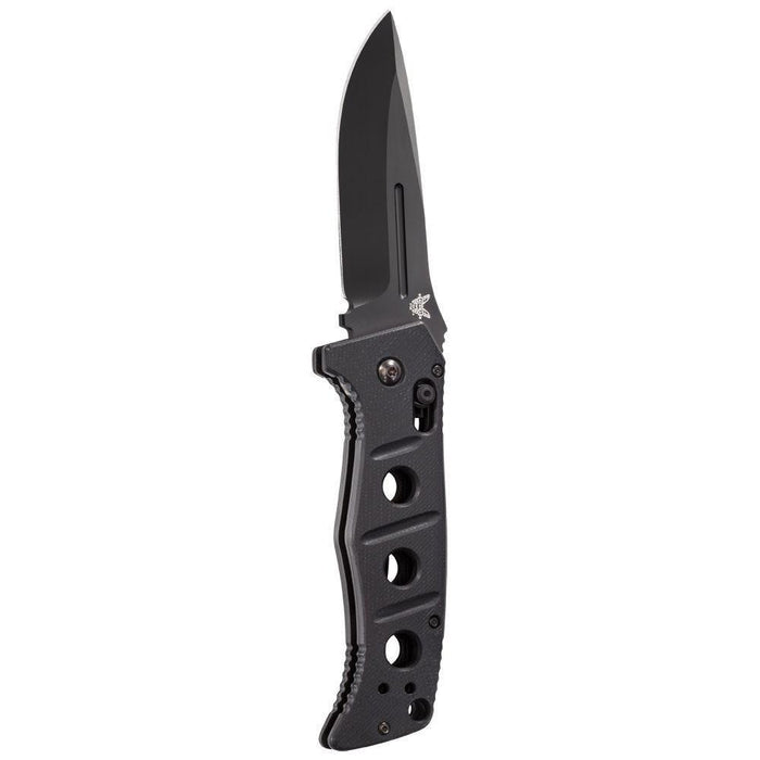 Benchmade Adamas Black D2 Stainless Steel Plain Blade G10 Handle Automatic Folding Knife - BM-2750BK - WatchCo.com