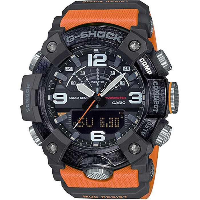 Casio Men's G-Shock Mudmaster Orange Resin Band Black Analog-Digital Dial Quartz Watch - GG-B100-1A9CR - WatchCo.com