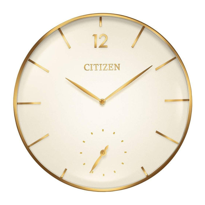 Citizen Gallery Gold-Tone Frame Gold-Tone Dial circular Wall Clock - CC2034