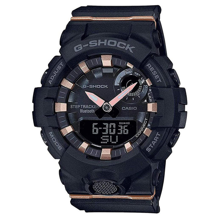 Casio Women's G-Shock S-Series G-Squad Connected Black Resin Black Analog-Digital Dial Quartz Watch - GMA-B800-1ACR