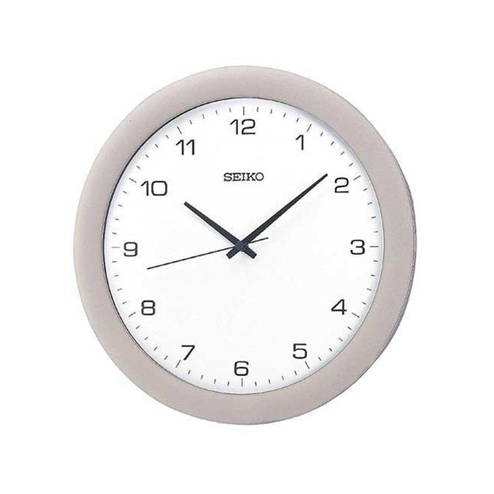 Seiko Analog Silver Wall Clock - Black Hands - White Dial - QXA137SLH
