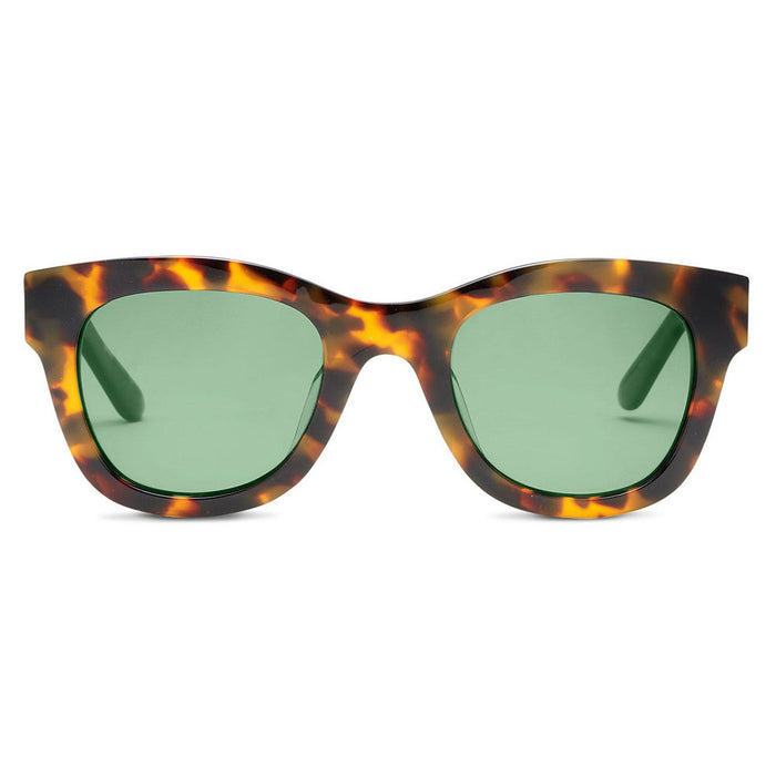 Toms Chelsea Blonde Tortoise Frame Green Lens Sunglasses - 10008641