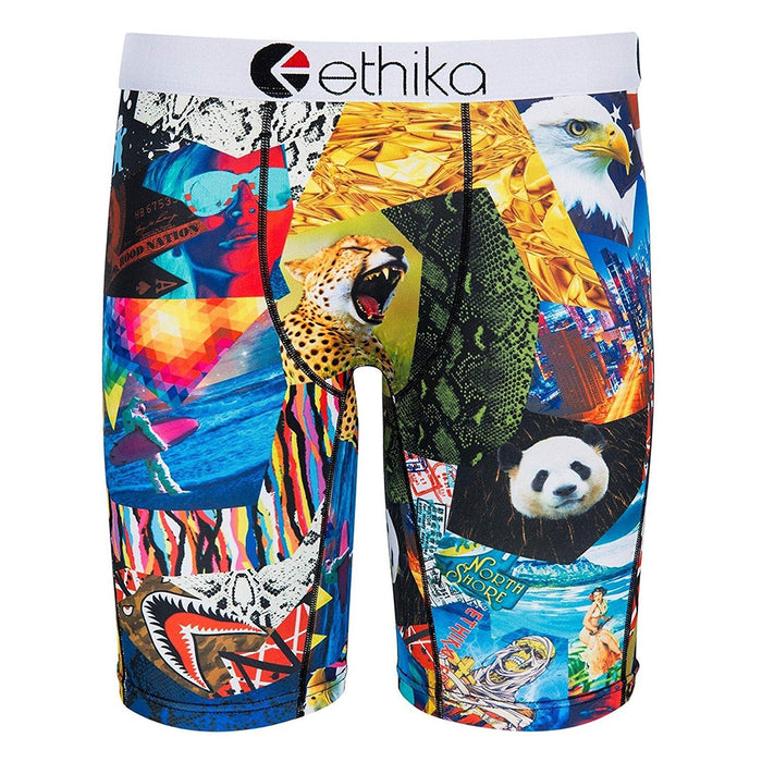 Ethika Mens Multicolored Polyester Boxer Brief Underwear - UMS061-AST-XL