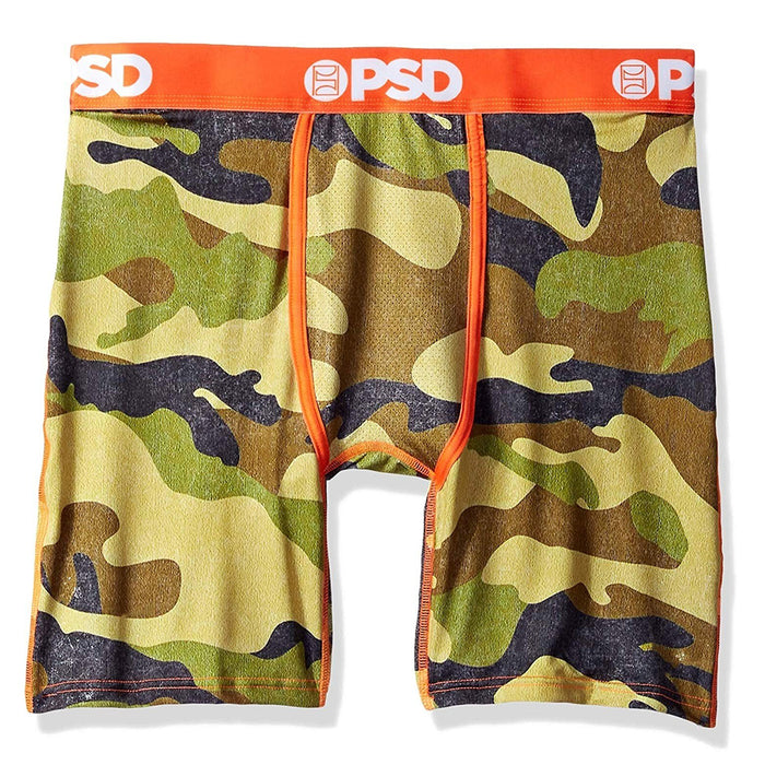 PSD Vintage Mens Camouflage Army Print Boxer Briefs Athletic X-Large Underwear - E21810061-GRN-XL