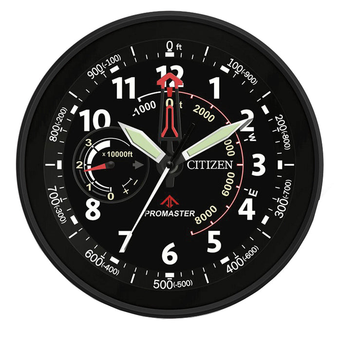 Citizen Gallery Red Accent Black Dial Wall Clock - CC2014