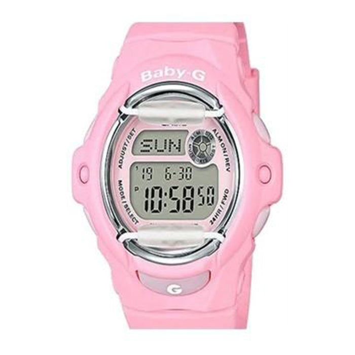 Casio G-Shock Womens Pastel Pink Plastic Band Gray Quartz Dial Watch - BG169R-4CCR