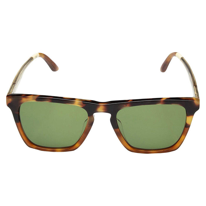 Dawson Unisex Blonde Honey Tortoise Frame Glass Bottle Green Lens Square Sunglasses - 10013140
