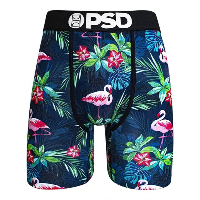 PSD Mens Hawaiian Flamingos Flowers Trees Athletic Boxer Briefs XX-Large Underwear - E11911024-GREEN-XXL