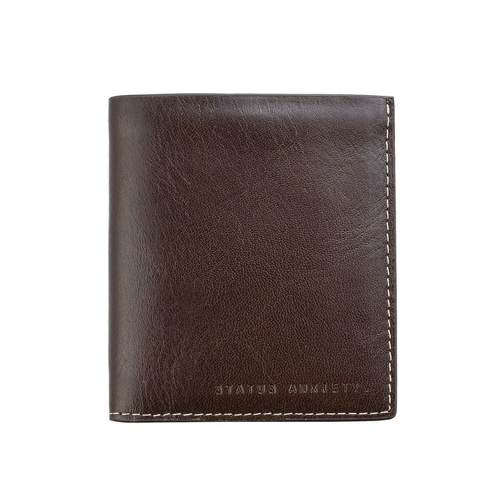 Status Anxiety Mens Daniel Chocolate Leather Wallet - SA2082