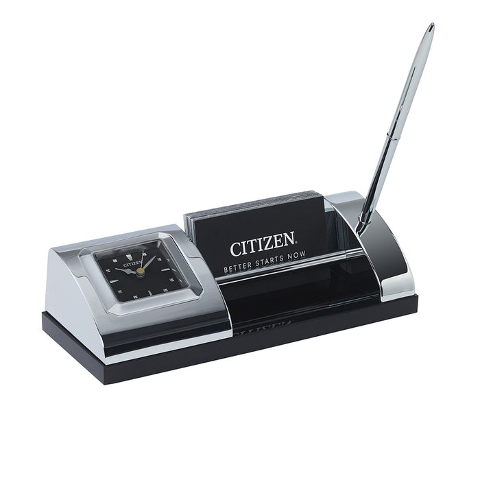 Citizen Executive Suite Black Base Black Dial Desk Clock - CC1003