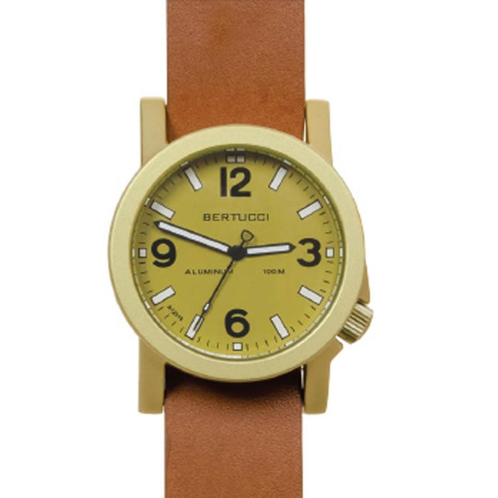 Bertucci A-6A Experior Mens Alpina Ta Horween Leather Band khaki Japan Quartz Dial Watch - 16508