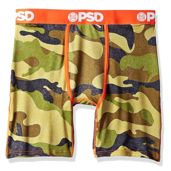 PSD Vintage Mens Camouflage Army Print Boxer Briefs Athletic Large Underwear - E21810061-GRN-L