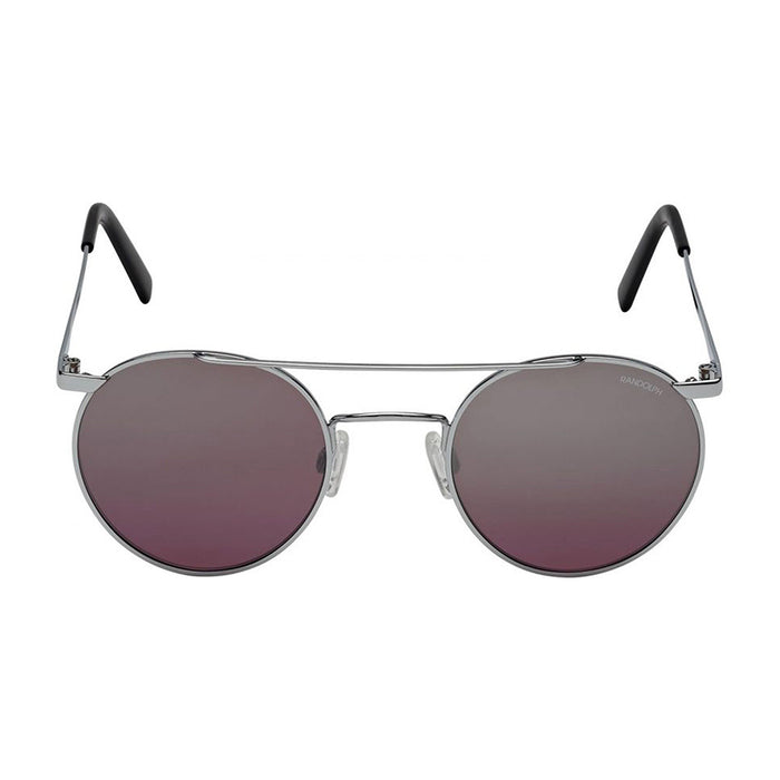 P-3 Shadow Unisex Silver Frame Blue Lens Round Non-Polarized Full Rim Sunglasses - PB014