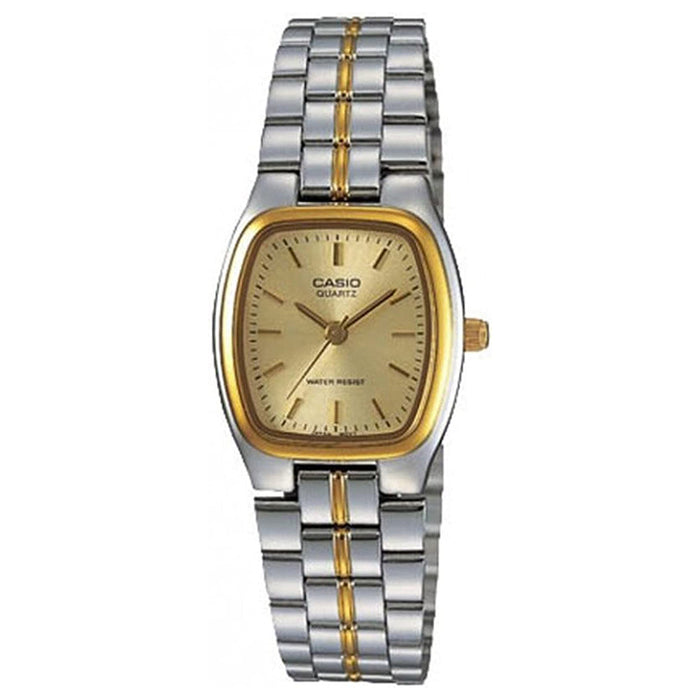 Casio Women's Gold Dial Two Tone Stainless Steel Band Quartz Watch - LTP-1169G-9ARDF