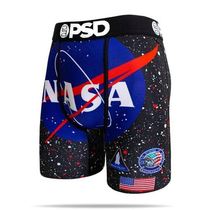 PSD Staple NASA Space Galaxy American Flag Mens Boxer Briefs XX-Large Underwear - E11911021-BLK-XXL