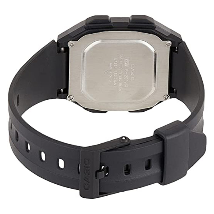 Casio Men's LCD Dial Black Plastic Band Quartz Watch - F201WA-9ADF