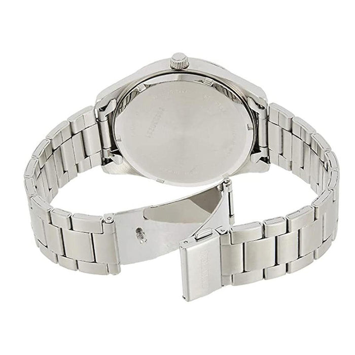 Citizen Quartz Mens Silver Bracelet Japanese Quartz Movement  Stainless Steel Watch - BI1030-53A