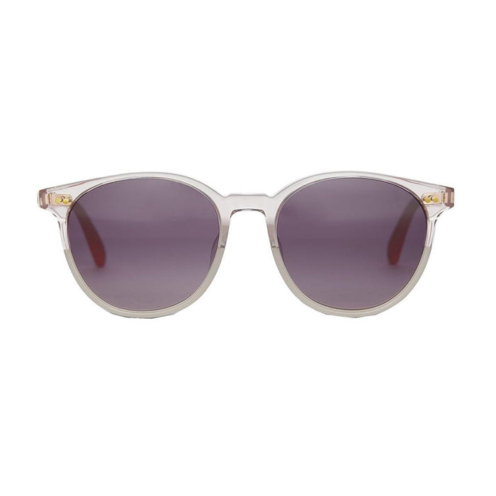 Women Brown Frame Violet Lens Round Sunglasses - 10012329