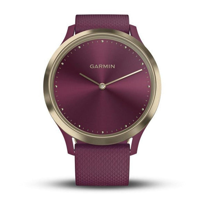 Garmin Unisex Vivomove HR Berry Silicone Band Hybrid Display Smart Watch - 010-01850-17 - WatchCo.com