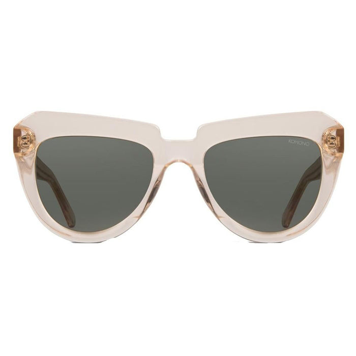 Unisex Brown Frame Black Lens Cat Eye Sunglasses - KOM-S2173