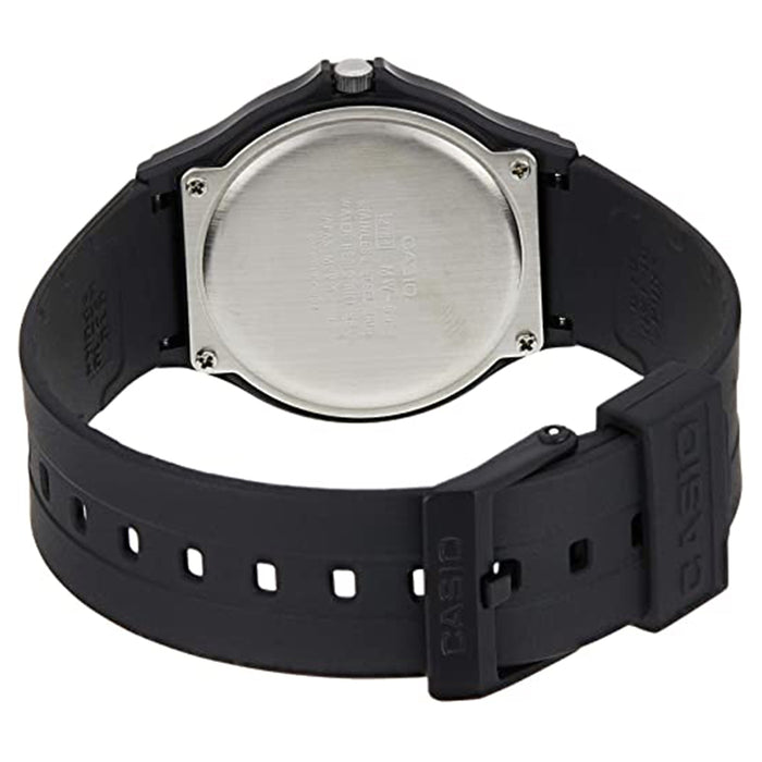 Casio Unisex Black Dial Rubber Band Quartz Watch - MW-59-1BVDF