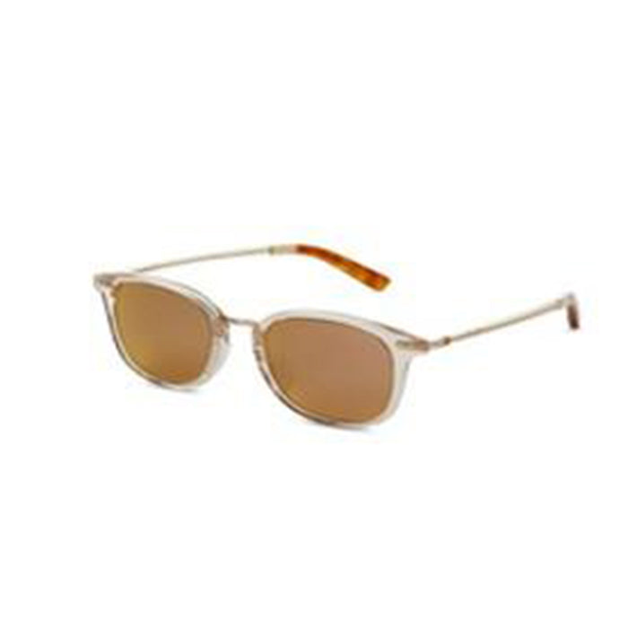 Unisex White Plastics Frame Orange Lens Round Sunglasses - 10008797