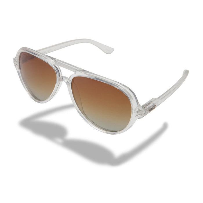 Local Supply Unisex Airport LAX Polished Clear / Brown Sunglasses - LOCALAIRLAX