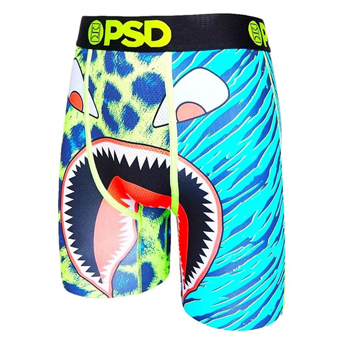 PSD Men's Warface Neon Cats Blue Boxer Briefs Underwear - 122180003-BLU